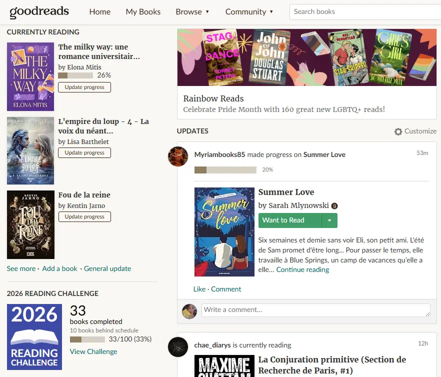 goodreads application de suivi de lecture