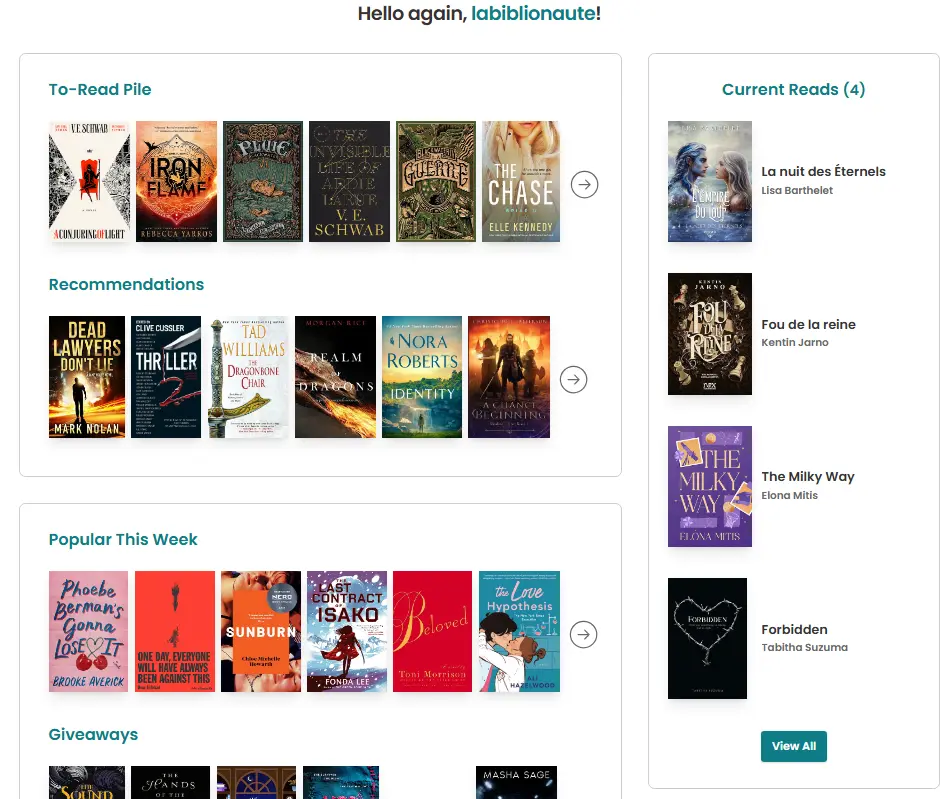 storygraph application de lecture